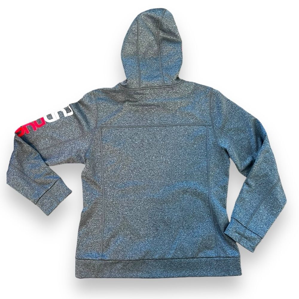 The North Face Womens Hoodie Sweatshirt Full Zip Pockets Gray w/ Pink Size Large - Picture 3 of 14